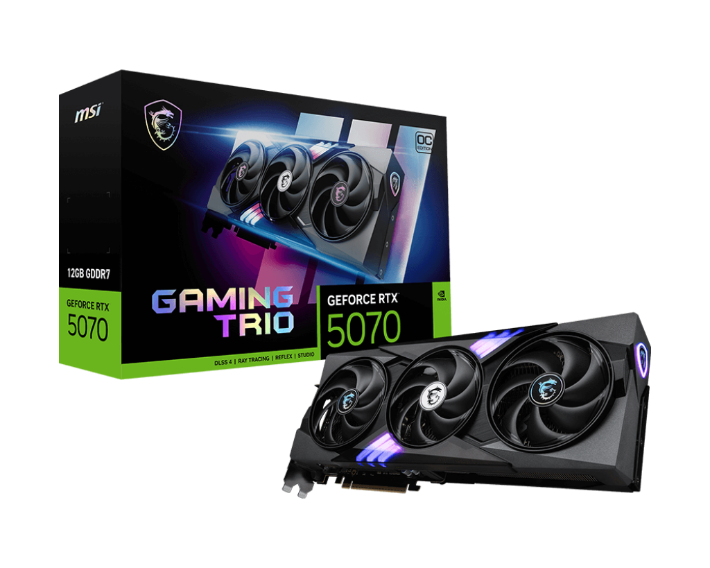 TVIDEO MSI RTX 5070 GAMING TRIO OC 12GB GDDR7 HDMI DP RTX 5070 12G GAMING TRIO OC 11M DE GARANTIA