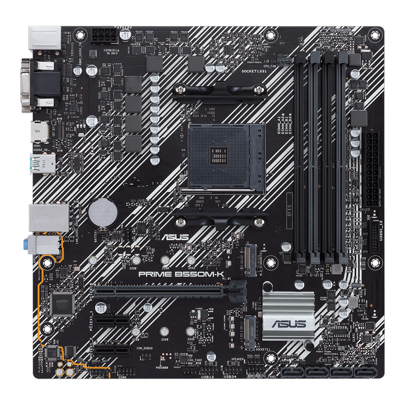 MB ASUS PRIME B550M-K AM4 DDR4 ATX HDMI DVI 90MB14V0-M0EAY0 1 AÑO DE GARANTIA