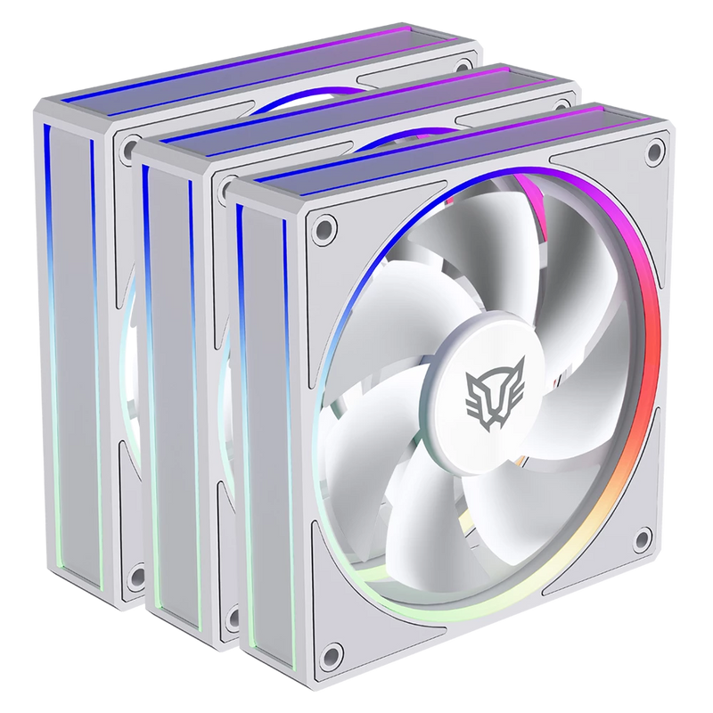 VENTILADOR BALAM RUSH EOLOX BORA EXB85 KIT3X1 120MM BLANCO ARGB BR-942133 3M DE GARANTIA
