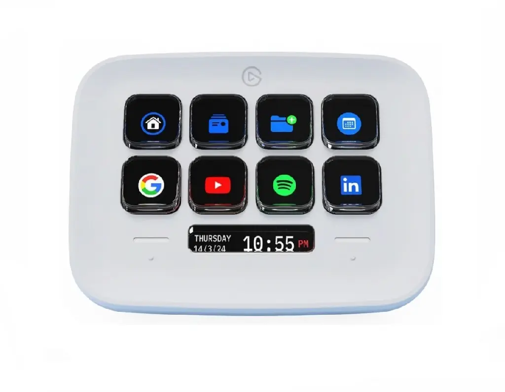 TECLADO ELGATO STREAM DECK NEO 8 TECLAS USB 2.0 BLANCO 10GBJ9901 11M DE GARANTIA