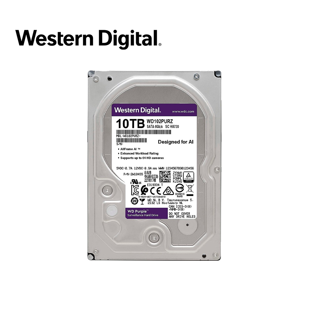 DD WD NUEVO 10TB 3.5" PURPLE PRO WD102PURP 11M DE GARANTIA