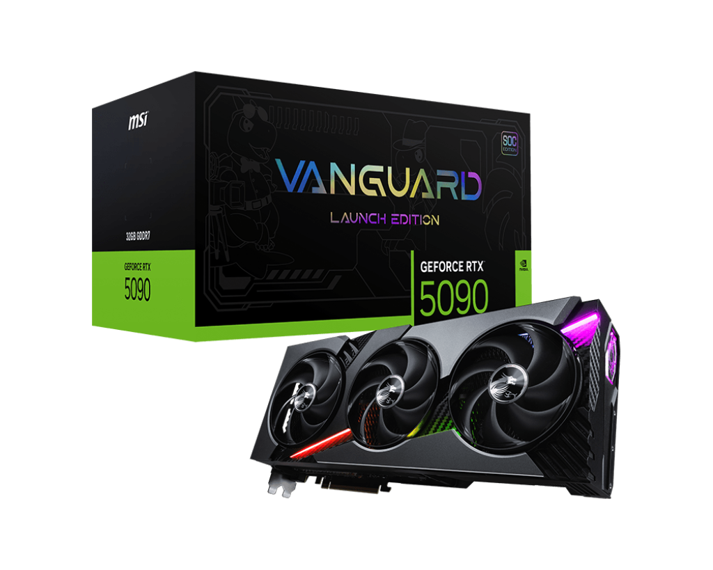 TVIDEO MSI RTX5090 VANGUARD SOC LAUNCH EDITION 32GB GDDR7 HDMI DP RGB RTX 5090 32G VANGUARD SOC LAUNCH EDITION 12M DE GARANTIA