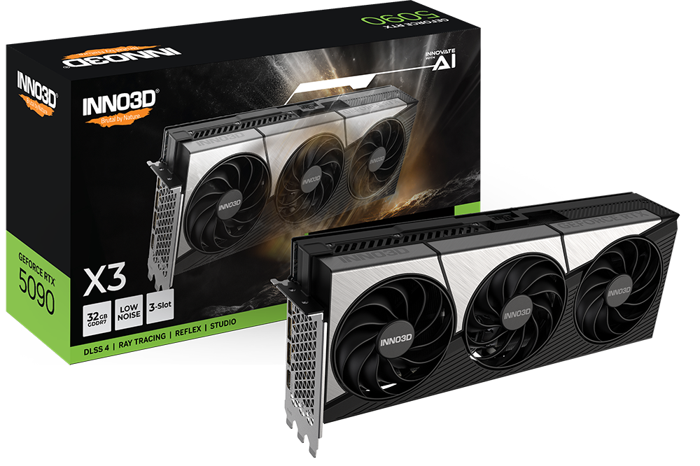 TARJETA DE VIDEO INNO3D NVIDIA GEFORCE RTX 5090 X3 OC 32GB GDDR7 HDMI DP N50903-32D7X-17593928 11M DE GARANTIA