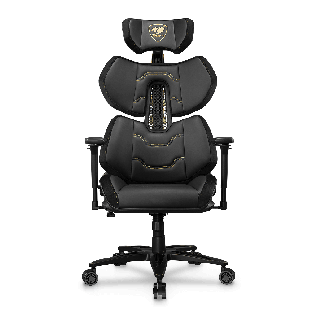 SILLA COUGAR TERMINATOR ELITE BLACK/GOLD ERGONOMICA SOPORTA 130KG 3MTREGLB.0001 11M DE GARANTIA