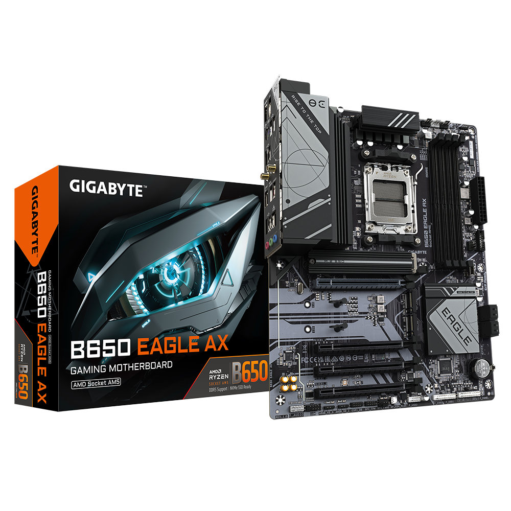 MOTHER AMD B650 GIGABYTE EAGLE AX AM5 4xDDR5 256GB ATX 12M DE GARANTIA