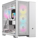GABINETE CORSAIR AIRFLOW 6500D BLANCO S/FUENTE CRISTAL M-ITX CC-9011260-WW 11M DE GARANTIA