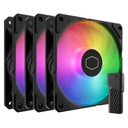 VENTILADOR COOLER MASTER SICKLEFLOW EDGE 120MM 3X120 ARGB NEGRO MFX-B2DN-253P2-R2 11M DE GARANTIA