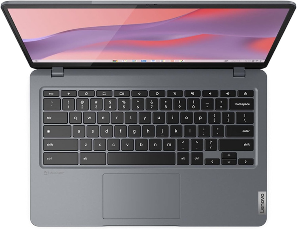 LAPTOP LENOVO SLIM CORE I3 N305 128GB eMMC 8GB DDR5 14" FHD TOUCHSCREEN TEC/ING CHROMEBOOK GRIS 83BN002HPD 11M DE GARANTIA