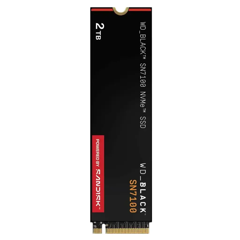 SSD WD BLACK SN7100 NVME 2TB PCI EXPRESS 4.0 M2.0 WDS200T4X0E 12M DE GARANTIA