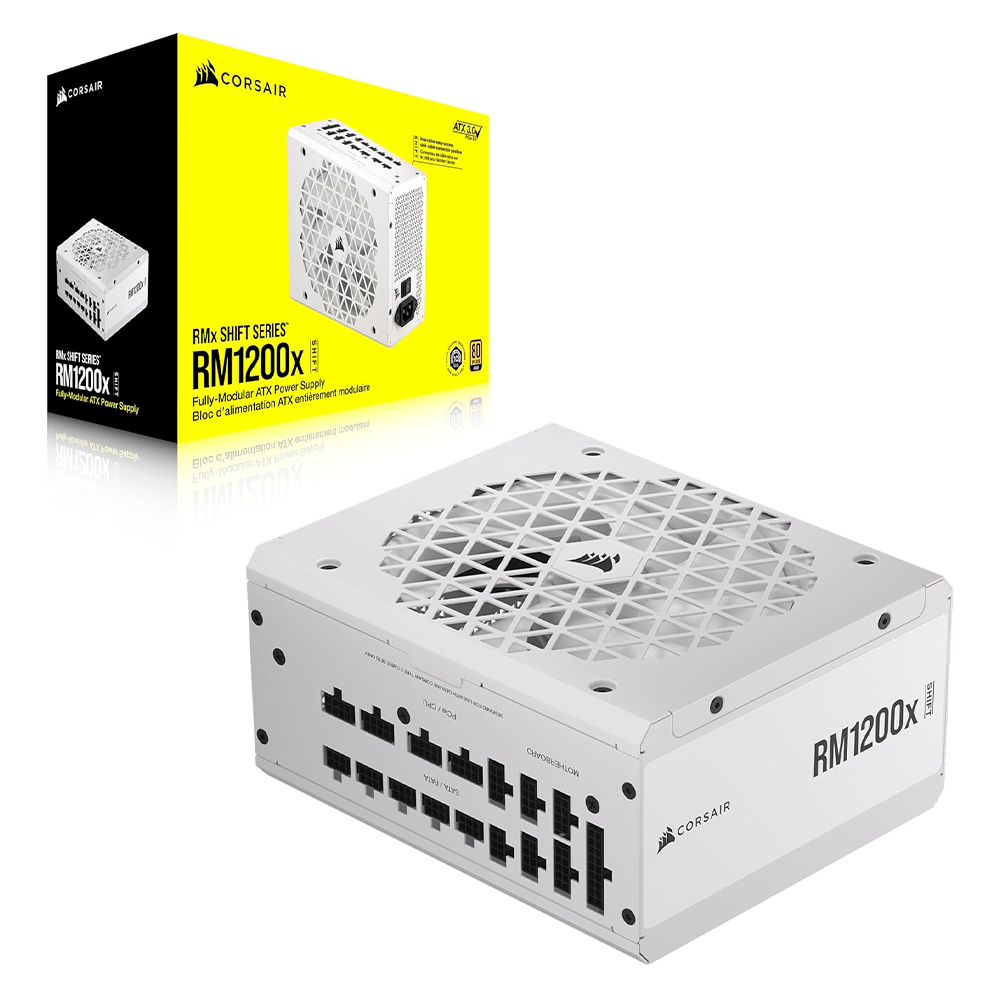 FUENTE CORSAIR RM1200X 1200W 80 PLUS GOLD MODULAR BLANCO CP-9020276-NA 11M DE GARANTIA