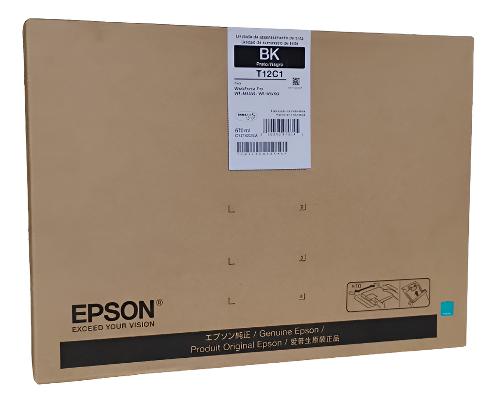 BOLSA DE TINTA EPSON T12C120 NEGRO HI COM/WF M5399 WF M5899 ALTO RENDIMIENTO T12C120-AL SIN GARANTIA