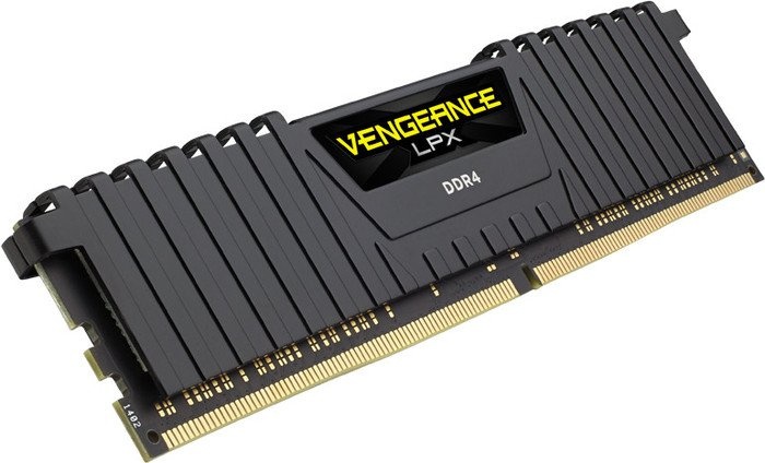 RAM CORSAIR DDR4 VENGEANCE LPX 1X8 8GB 2400 NEGRO CMK8GX4M1A2400C16 12M DE GARANTIA