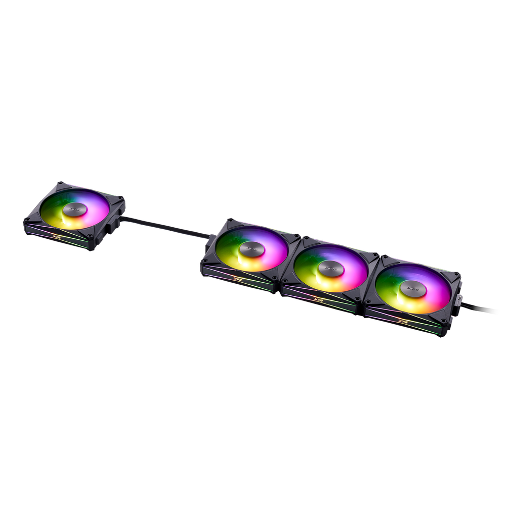VENTILADOR ADATA XPG HURRICANE MAG 120 X4 PWM ARGB NEGRO HURRICANEMAG120ARGBPWM4C-BKCWW 3M DE GARANTIA