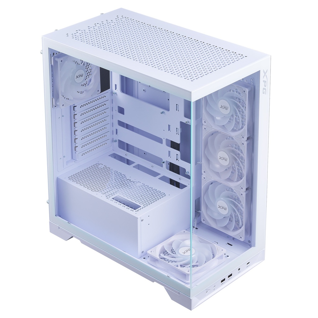 GABINETE ADATA XPG INVADER X BTFMT BLANCO ARGB ATX S/FUENTE CRISTAL INVADERXBTFMT-WHCWW 11M DE GARANTIA