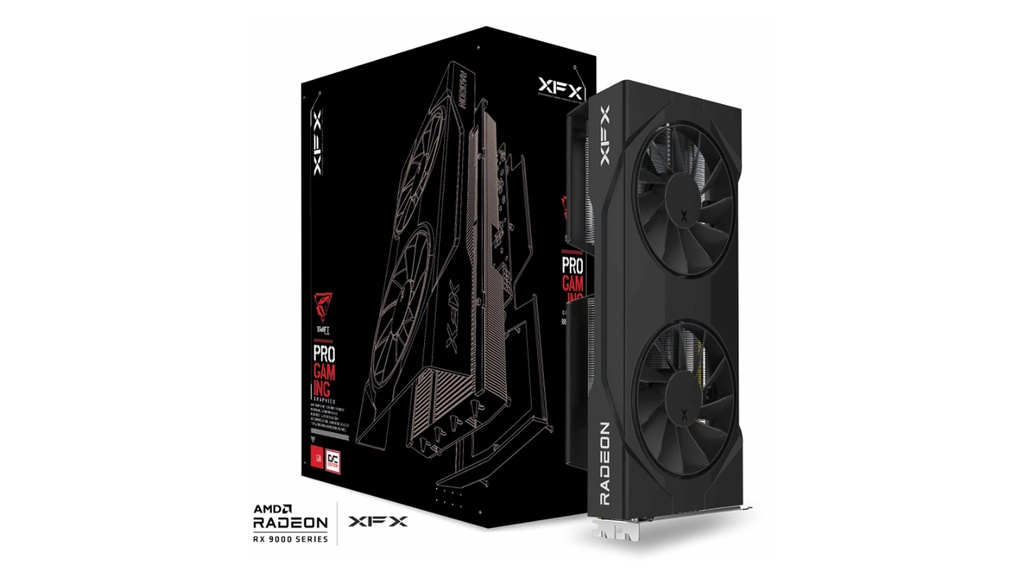 TARJETA DE VIDEO RADEON RX9060XT 8GB OC GDDR6 XFX GAMING RX-96TSW8GBQ 12M DE GARANTIA