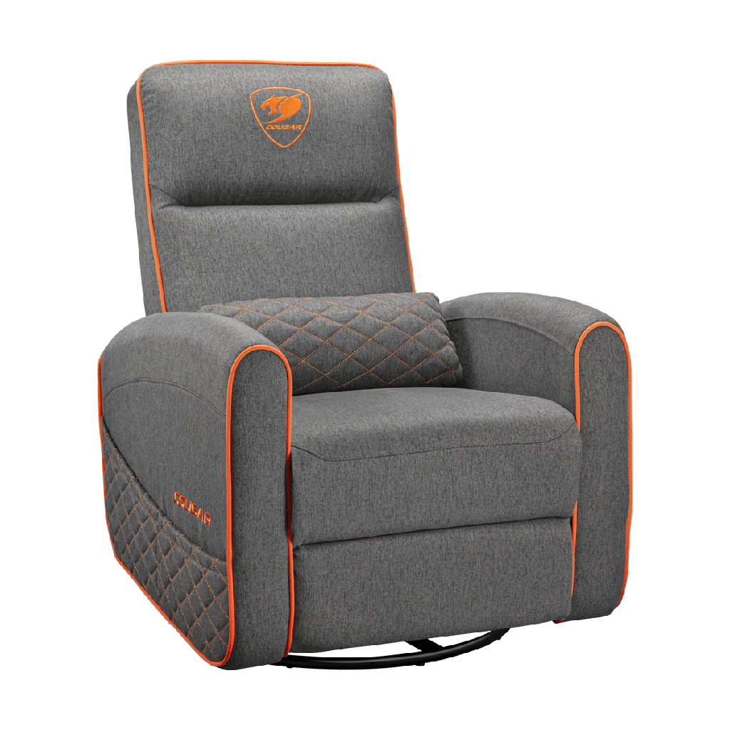 SILLON COUGAR FIDOM GRAY/ORANGE RECLINABLE GIRATORIO 3MFDFGRO.0001 11M DE GARANTIA