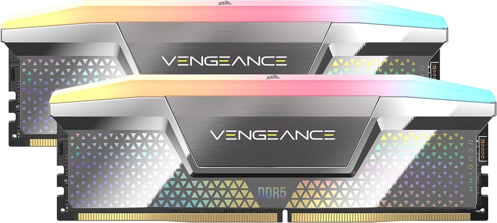 RAM CORSAIR DDR5 VENGEANCE CUDIMM 2X24 48GB 8400 PLATA RGB CMHC48GX5M2X8400C40 11M DE GARANTIA