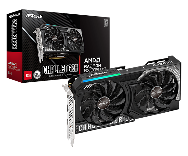 TARJETA DE VIDEO RADEON RX9060XT 8GB GDDR6 ASROCK CHALLENGER 90-GA5TZZ-00UANZ 1AÑO DE GARANTIA