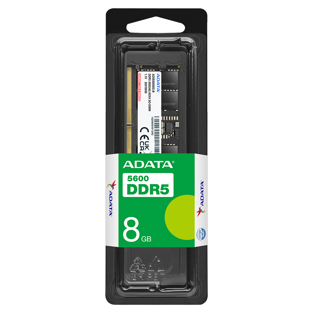 RAM ADATA PREMIER SODDR5 LAP 8GB 5600MHZ AD5S56008G-S 1AÑO DE GARANTIA