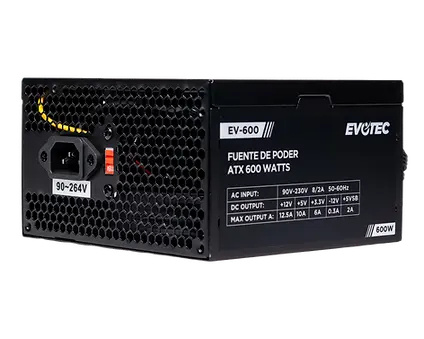 FUENTE NACEB EVOTEC EV-600 600W ATX 24PIN 6M DE GARANTIA