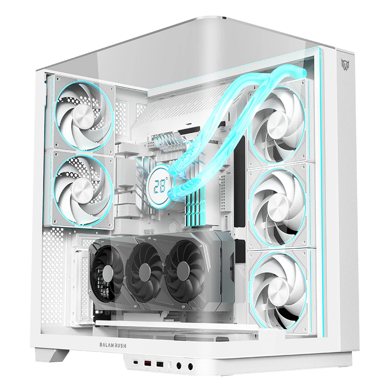 GABINETE BALAM RUSH TANK EXPERT 7800 BLANCO ATX USB-3.0 CRISTAL S/FUENTE BR-941563 11M DE GARANTIA