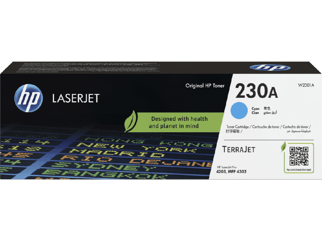 TONER HP 2301A CIAN 1800 PAGINAS COM/4203CDN/4203DW/4303DW/4303FDN/4303FDW W2301A SIN GARANTIA