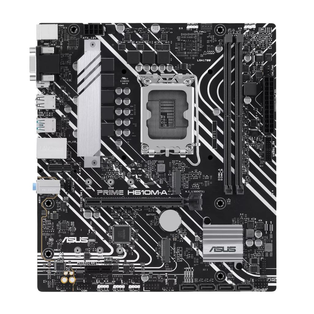MOTHER INTEL H610M-A ASUS PRIME LGA1700 2xDDR5 96GB M-ATX 90MB1G20-M0EAY0 12M DE GARANTIA
