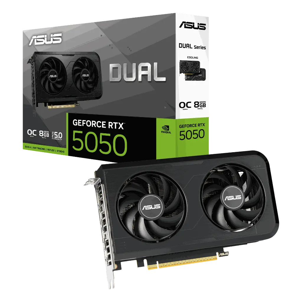 TARJETA DE VIDEO NVIDIA RTX5050 8GB OC GDDR6 ASUS DUAL 90YV0N72-M0AA0 1AÑO DE GARANTIA