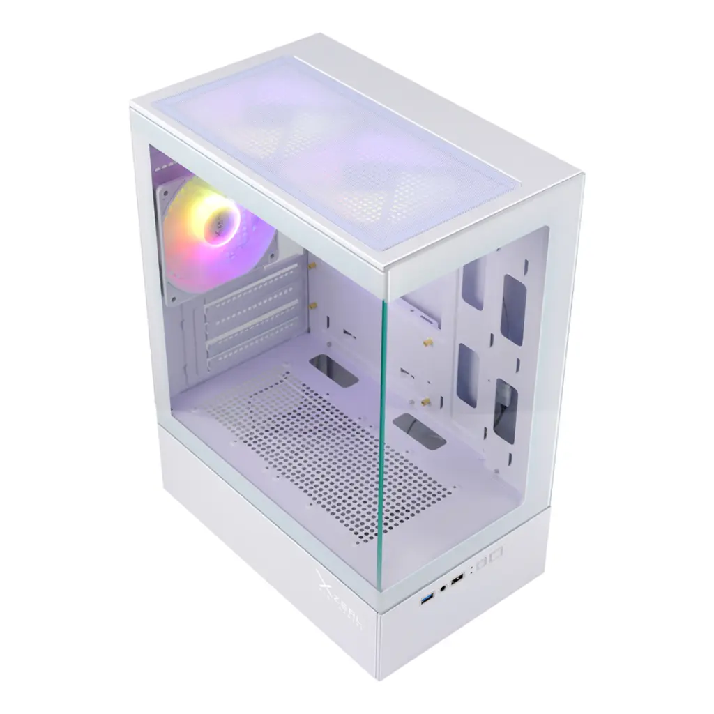 GABINETE XZEAL X-ZYNERGY RGB CON VENTANA MATX S/FUENTE BLANCO XZGAZNY1W GARANTIA DIRECTO CON FABRICANTE 