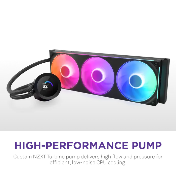  ENFRIAMIENTO NZXT KRAKEN PLUS 360 RGB 360MM NEGRO LGA1851/AM5 RL-KR360-B2 11M DE GARANTIA  