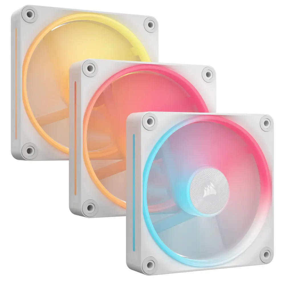 VENTILADOR CORSAIR ICUE LINK LX120 KIT 3X1 RGB 120MM BLANCO CO-9051054-WW 11M DE GARANTIA