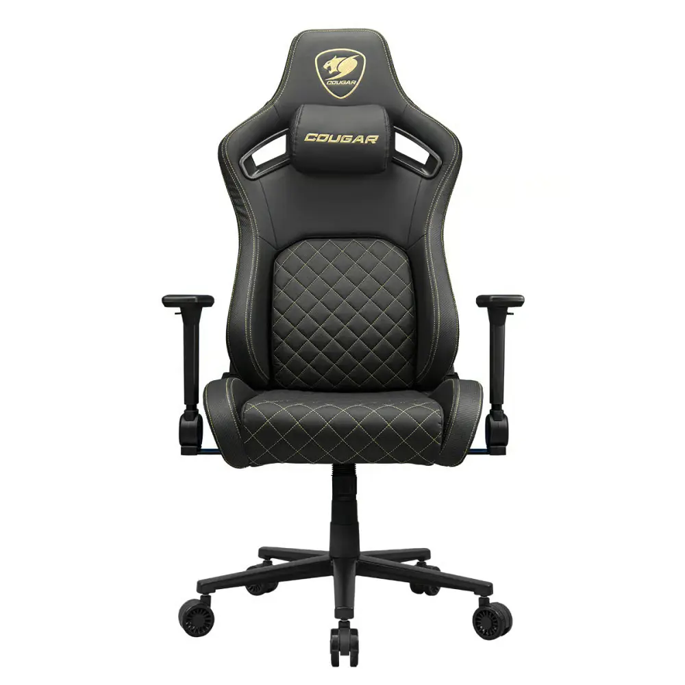 SILLA COUGAR DEFENSOR GOLD NEGRO/DORADO SOPORTA 120KG 3MDFLGLB.0001 11M DE GARANTIA