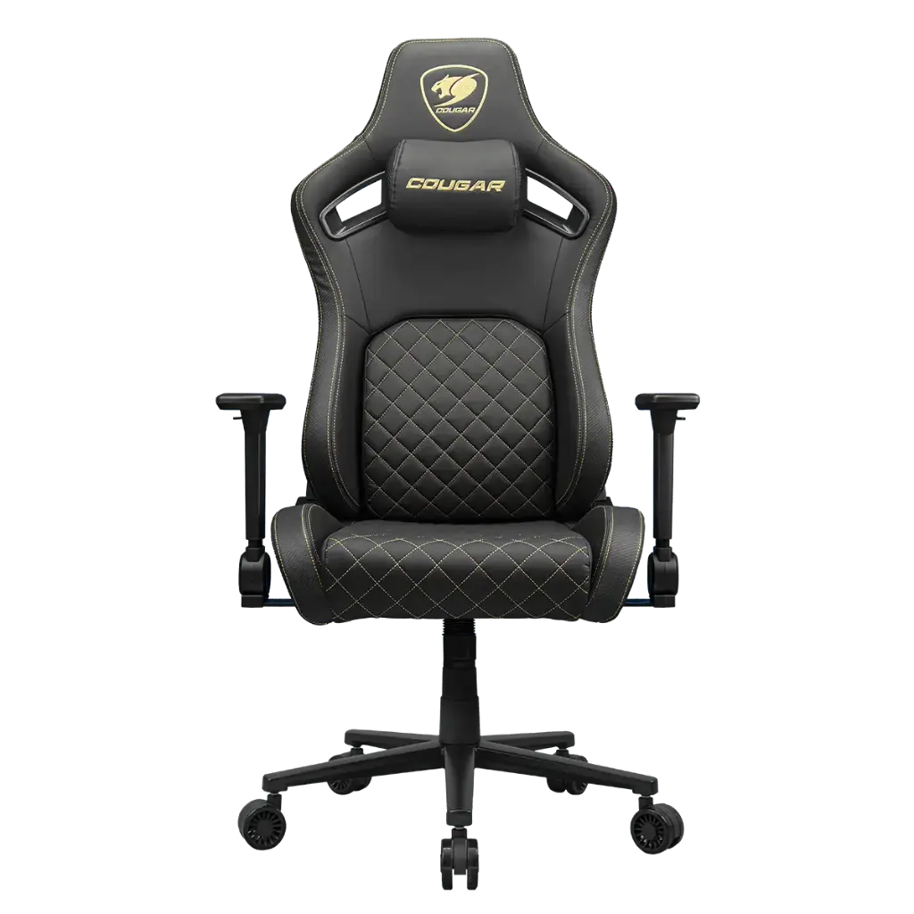 SILLA COUGAR DEFENSOR GOLD NEGRO/DORADO SOPORTA 120KG 3MDFLGLB.0001 11M DE GARANTIA