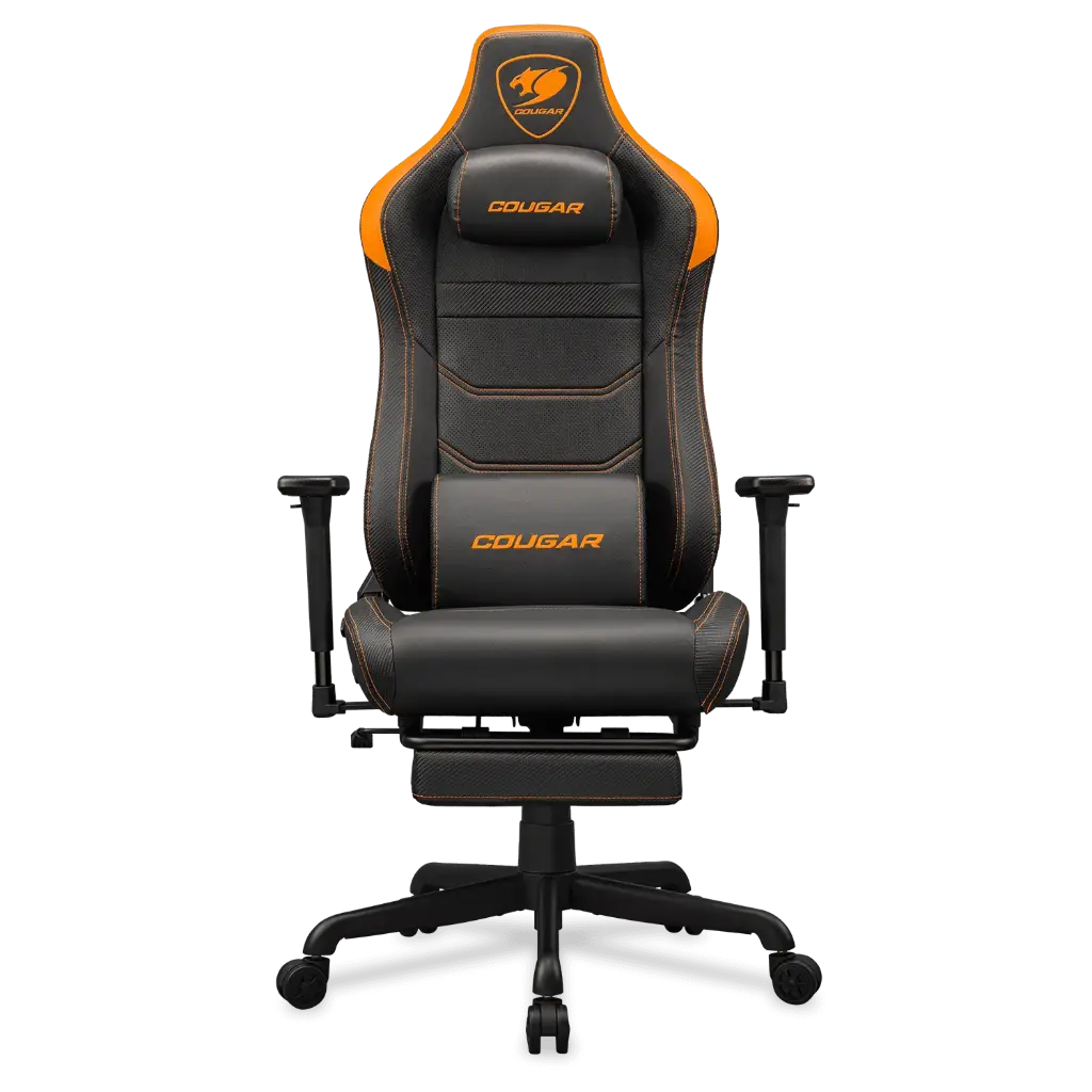 SILLA COUGAR ARMOR EVO S NEGRO/NARANJA REPOSA PIES SOPORTA 120KG 3MEVSORB.0001 11M DE GARANTIA