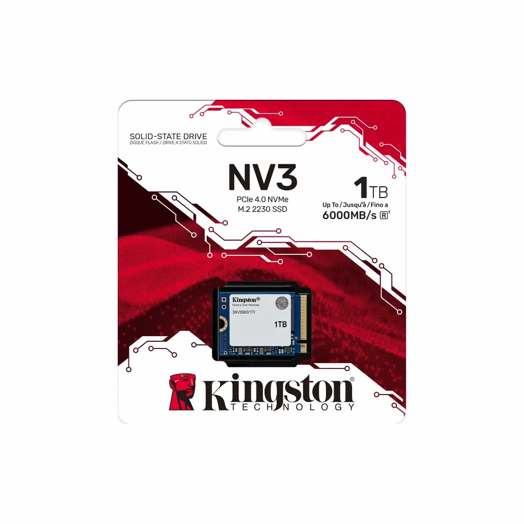 SSD KINGSTON NV3 1TB M.2 2230 NVME SNV3SM3/1T0 1AÑO DE GARANTIA 