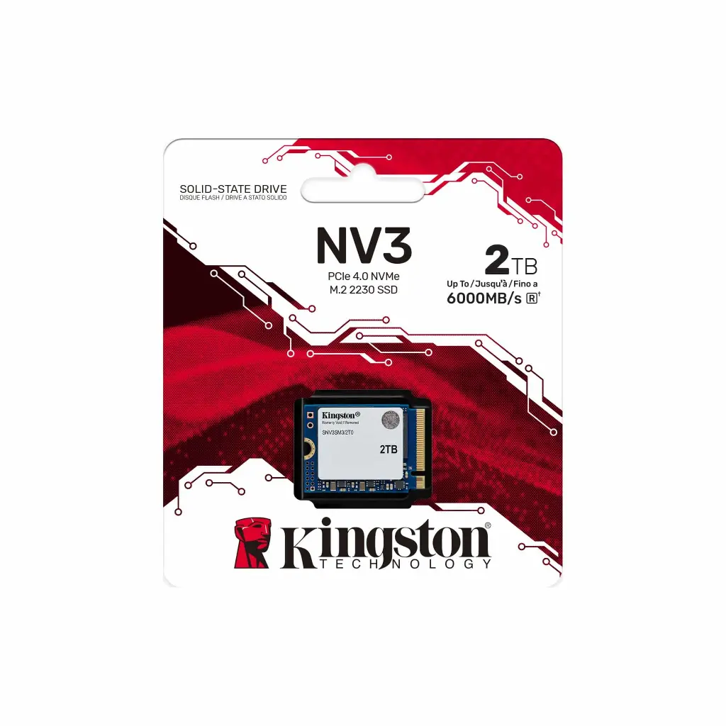SSD KINGSTON NV3 2TB M.2 2230 NVME SNV3SM3/2T0 1AÑO DE GARANTIA 
