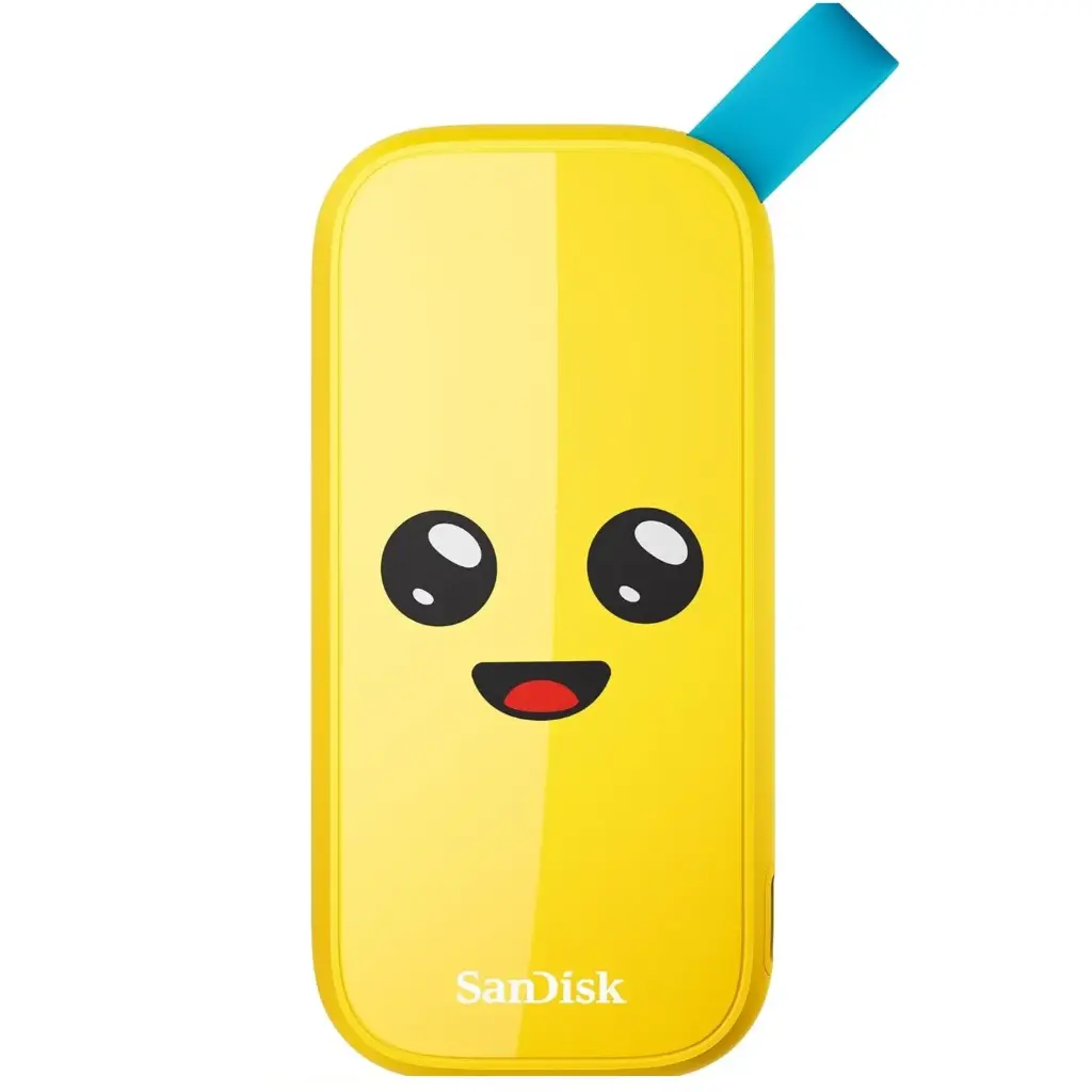 SSD EXTERNO SANDISK 1TB USB 3.2 800MB/S EDICION PEELY AMARILLO SDSSDE30-1T00-G25F 12M DE GARANTIA