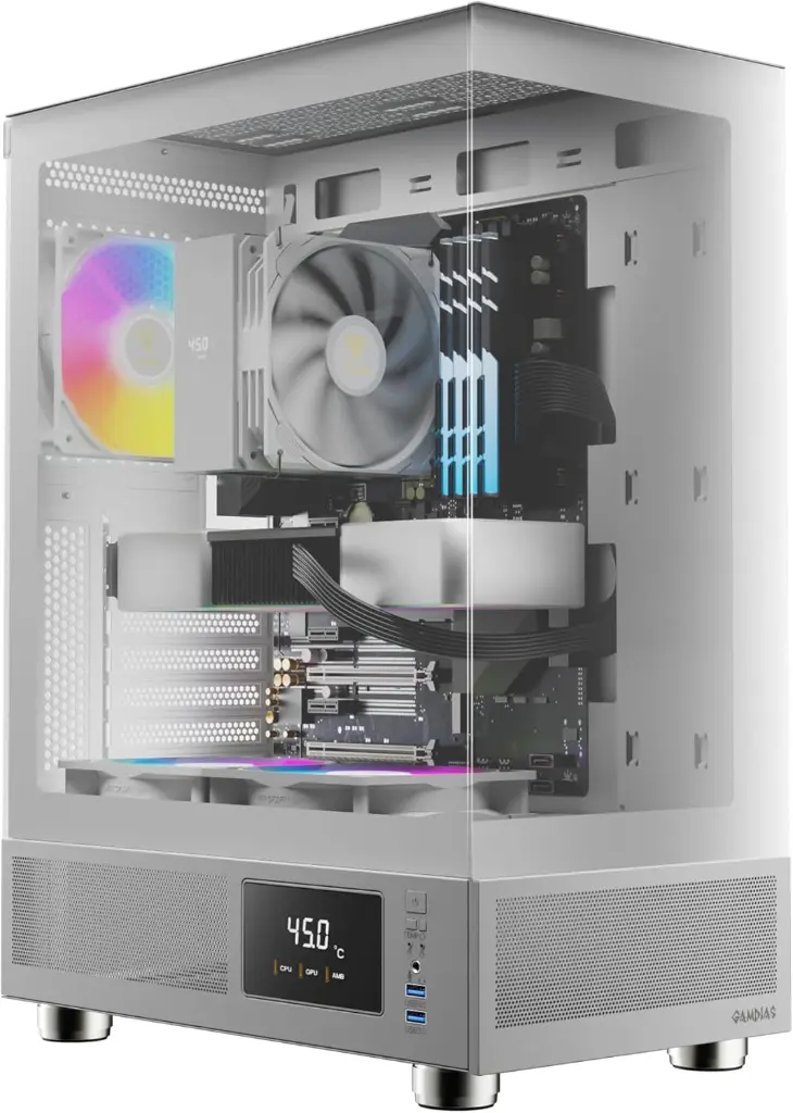 GABINETE GAMDIAS ATLAS E1 BLANCO ATX ARGB S/FUENTE CRISTAL GD-ATLAS E1 WH 11M DE GARANTIA