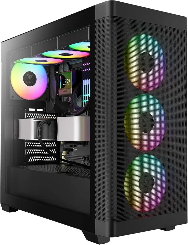 GABINETE GAMDIAS ATHENA M3 NEGRO ARGB M-ATX S/FUENTE CRISTAL GD-ATHENA M3 11M DE GARANTIA