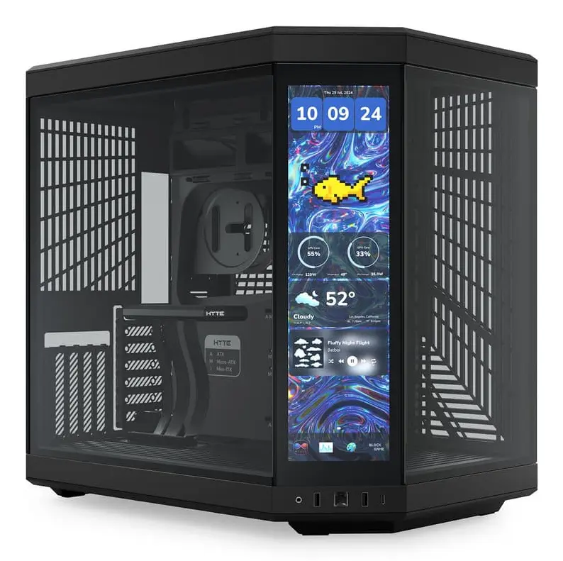 GABINETE HYTE Y70 TOUCH INFINITE EATX S/FUENTE CRISTAL NEGRO CS-HYTE-Y70TTI-BB 11M DE GARANTIA 
