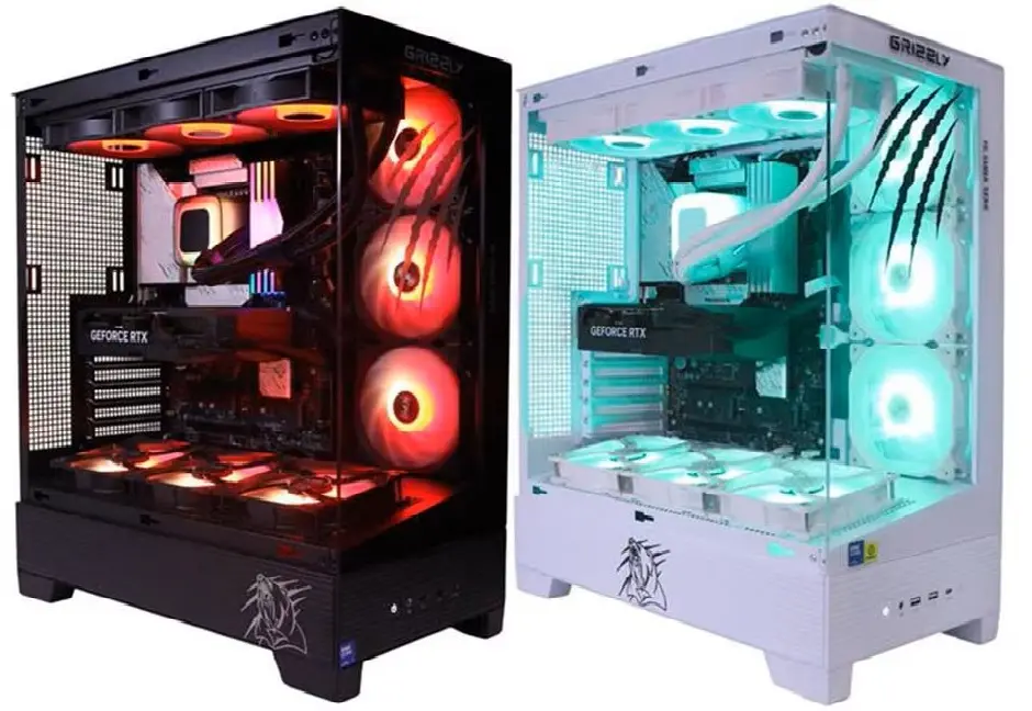 PC GAMER GRIZZLY INTEL CORE ULTRA 7 265F 5.30GHZ RTX5070 32GB NV3 1 TB WIFI BT DISPONIBLE EN BLANCO Y NEGRO PG-INTEL088 12M DE GARANTIA 