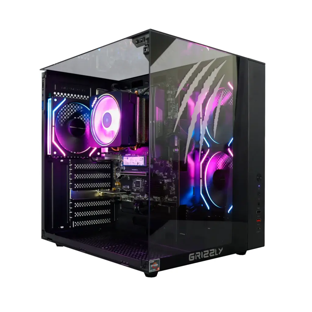 PC GAMER GRIZZLY AMD RYZEN 5 8500G 3.5GHZ 32GB NVE 1TB WIFI BT PCG-AMD077 UN AÑO DE GARANTIA 