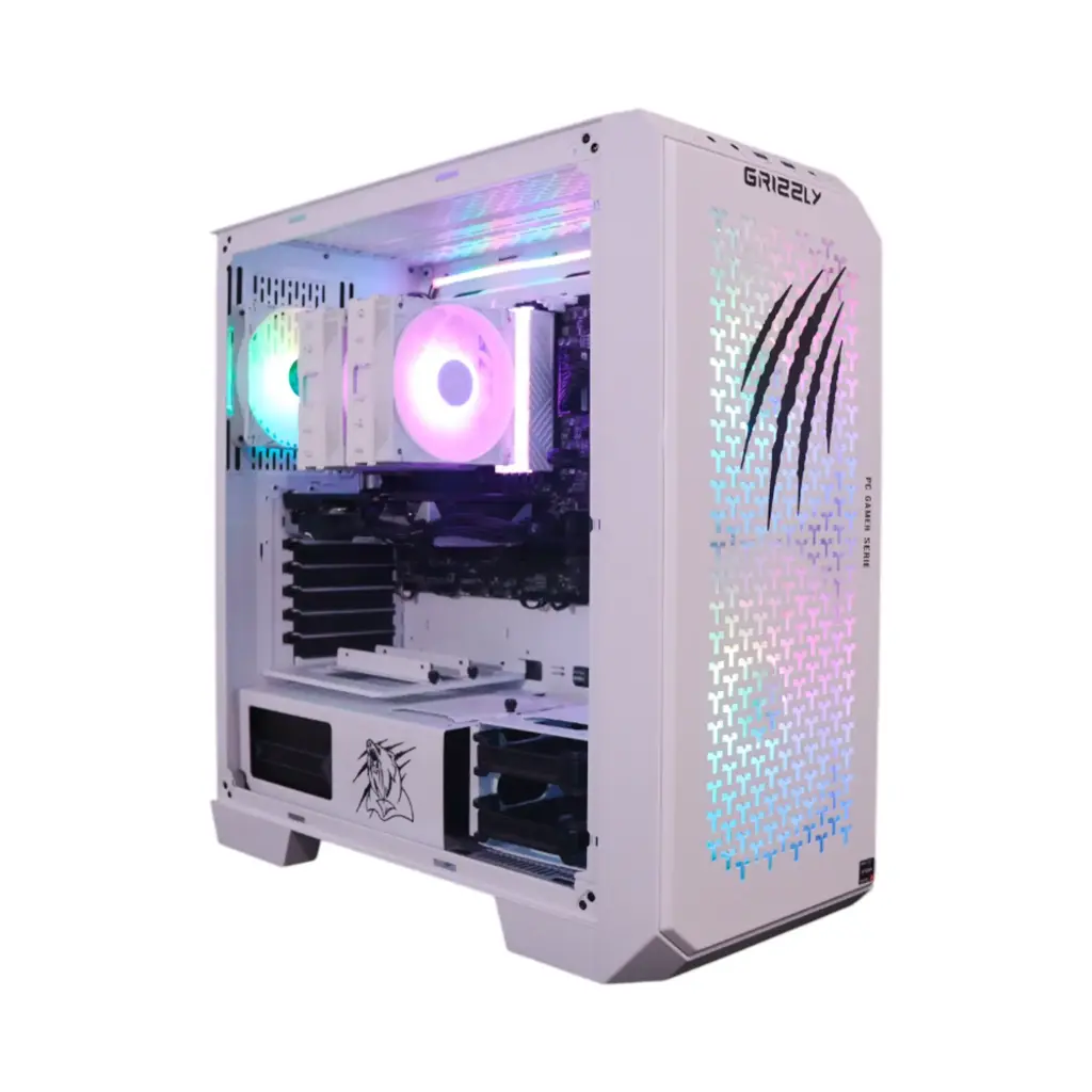 PC GAMER GRIZZLY AMD RYZEN 5 5500X 3D 3.0GHZ RTX5050 32GB NV3 1TB WIFI BT PCG-AMD081 UN AÑO DE GARANTIA 