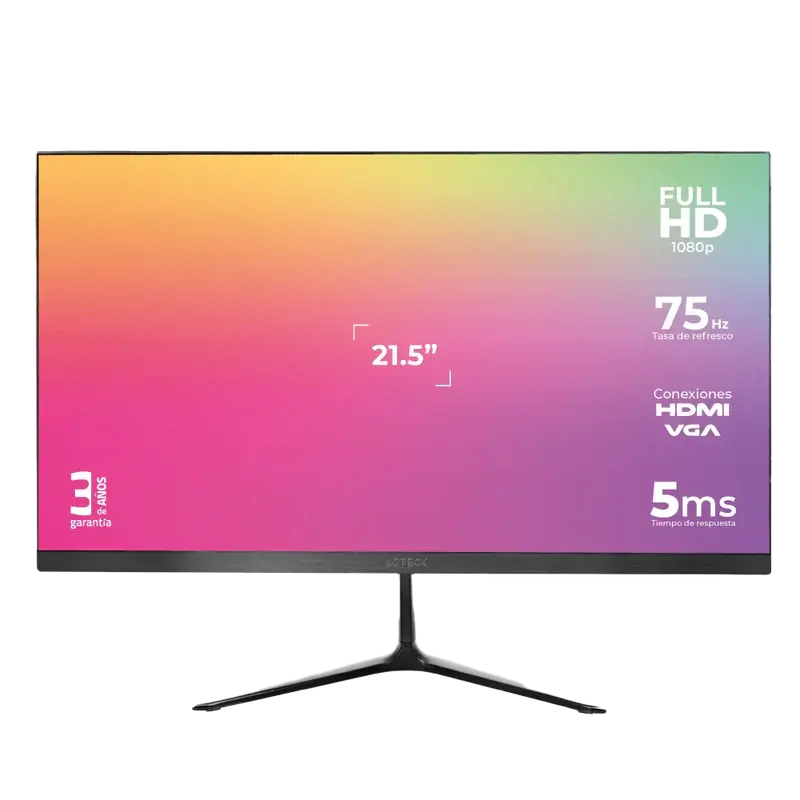MONITOR 22 ACTECK CAPTIVE VIVID SP215 5MS 75HZ FULL HD VA AC-933858 12M DE GARANTIA