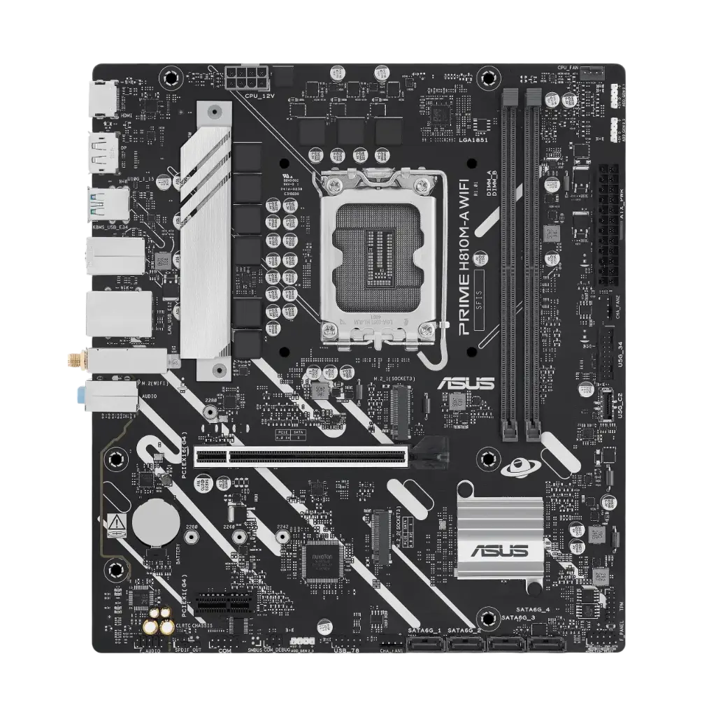 MOTHER INTEL H810M-A WIFI-CSM ASUS PRIME LGA1851 2xDDR5 128GB M-ATX 90MB1KJ0-MVAAYC 12M DE GARANTIA