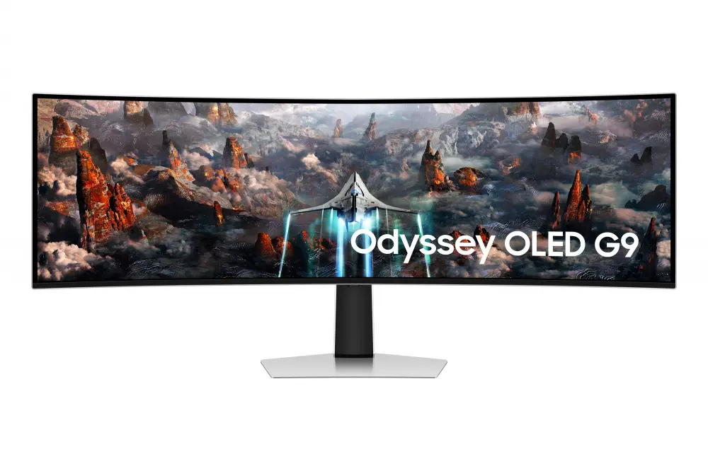 MONITOR 49 SAMSUNG ODYSSEY G9 G93SC 0.03MS 240HZ DQHD GAMER OLED CURVO G-SYNC PLATA LS49CG930SLXZX GARANTIA CON FABRICANTE