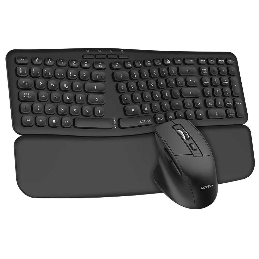 KIT 2 EN 1 ACTECK CREATOR ULTRA CONFORT MK650 MULTIMEDIA TEC MOU USB NEGRO AC-939867 6M DE GARANTIA