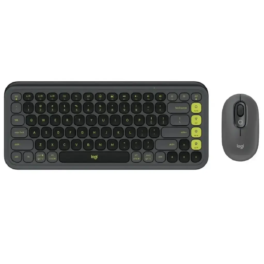 KIT 2 EN 1 LOGITECH POP ICON COMBO BLUETOOTH NEGRO VERDE 920-013052 12M DE GARANTIA
