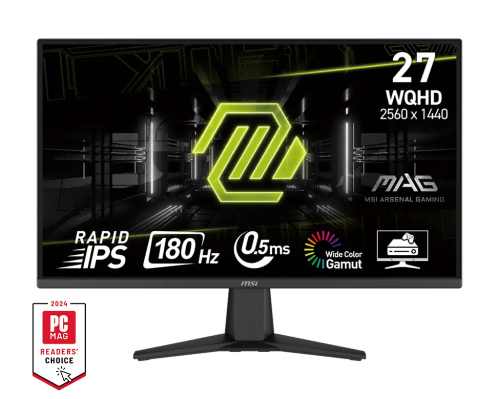 MONITOR 27 MSI MAG 275QF 0.5MS 180HZ WQHD IPS ANTI-GLARE ADAPTIVE SYNC 1 AÑO DE GARANTIA