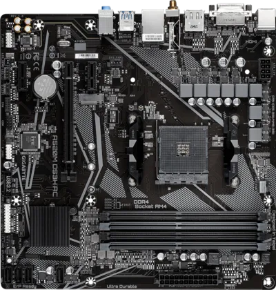 MOTHER AMD A520M DS3H AC WIFI GIGABYTE AM4 4xDDR4 128GB M-ATX 12M DE GARANTIA